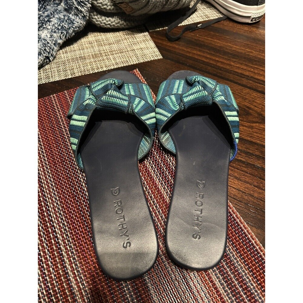 Rothy’s The Knot Slip On Bow Twist Slide Sandal Black Size 8.5 Summer Co… - Picture 2 of 4